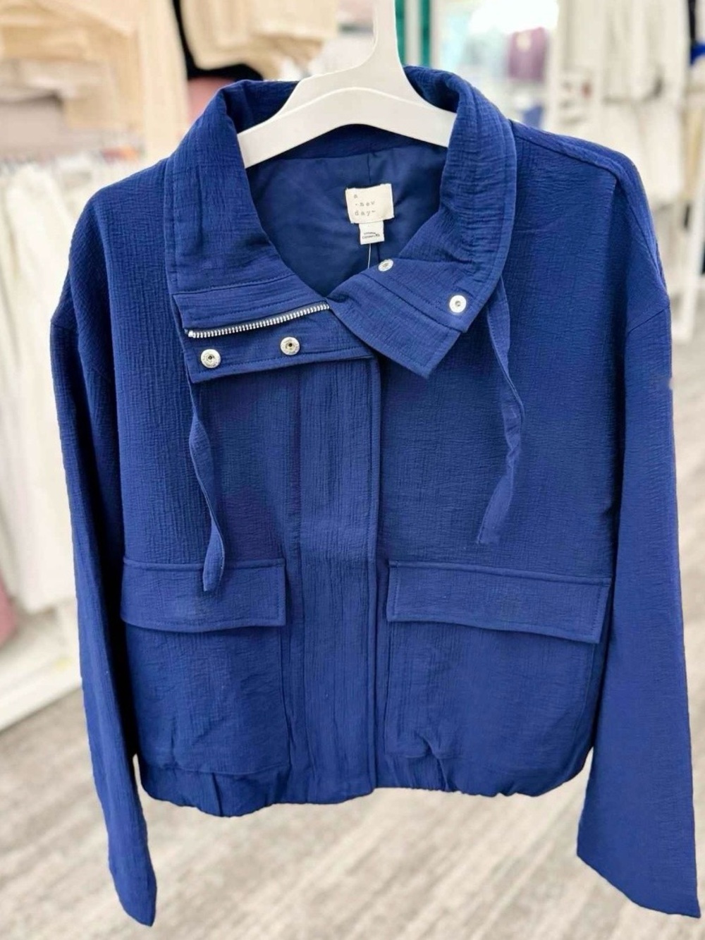 A NEW DAY NAVY GAUZE JACKET